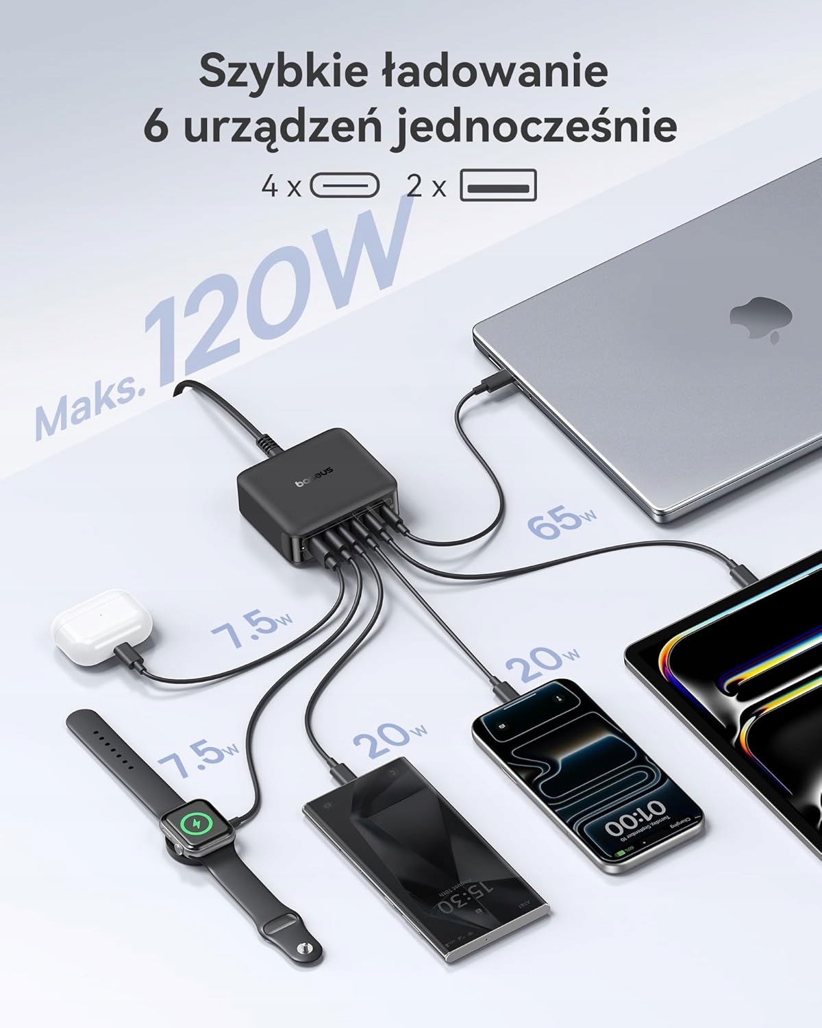 Stacja ładowania Galda EnerFill FH21 120W – Szybkie ładowanie dla Twojego biura