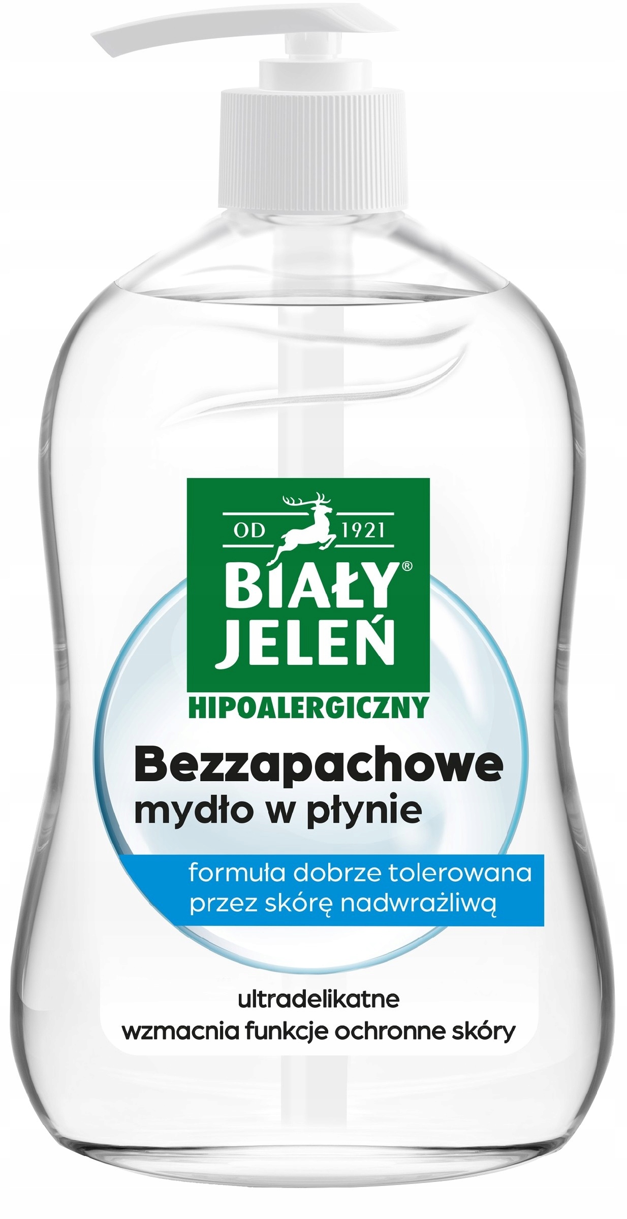POL BIAŁY JELEŃ Mydło w płynie bezzapachowe 500ml – Idealne dla całej rodziny