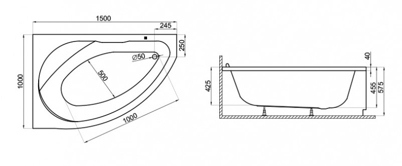 Ergonomiczny design i funkcjonalność wanny