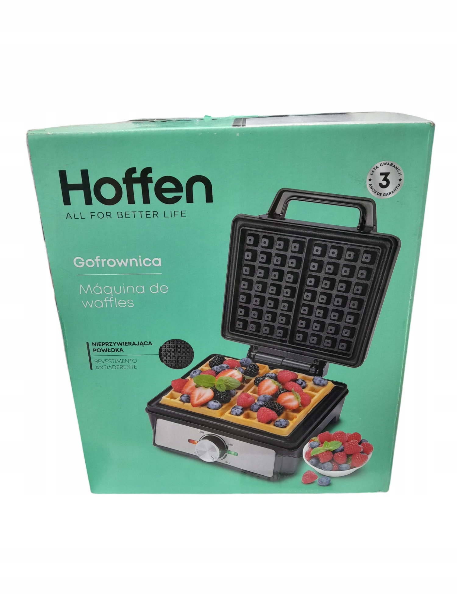 Gofrownica Hoffen 1600W (WM-4356) – Idealne gofry w Twoim domu