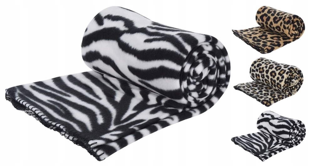 Koc polarowy 160x130cm – Asymetryczny wzór, miękki i lekki