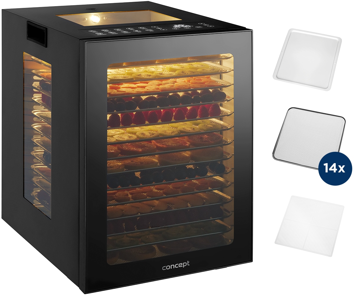 Suszarka do żywności Concept SO5000 14 sit/850W – Idealne rozwiązanie dla zdrowego stylu życia