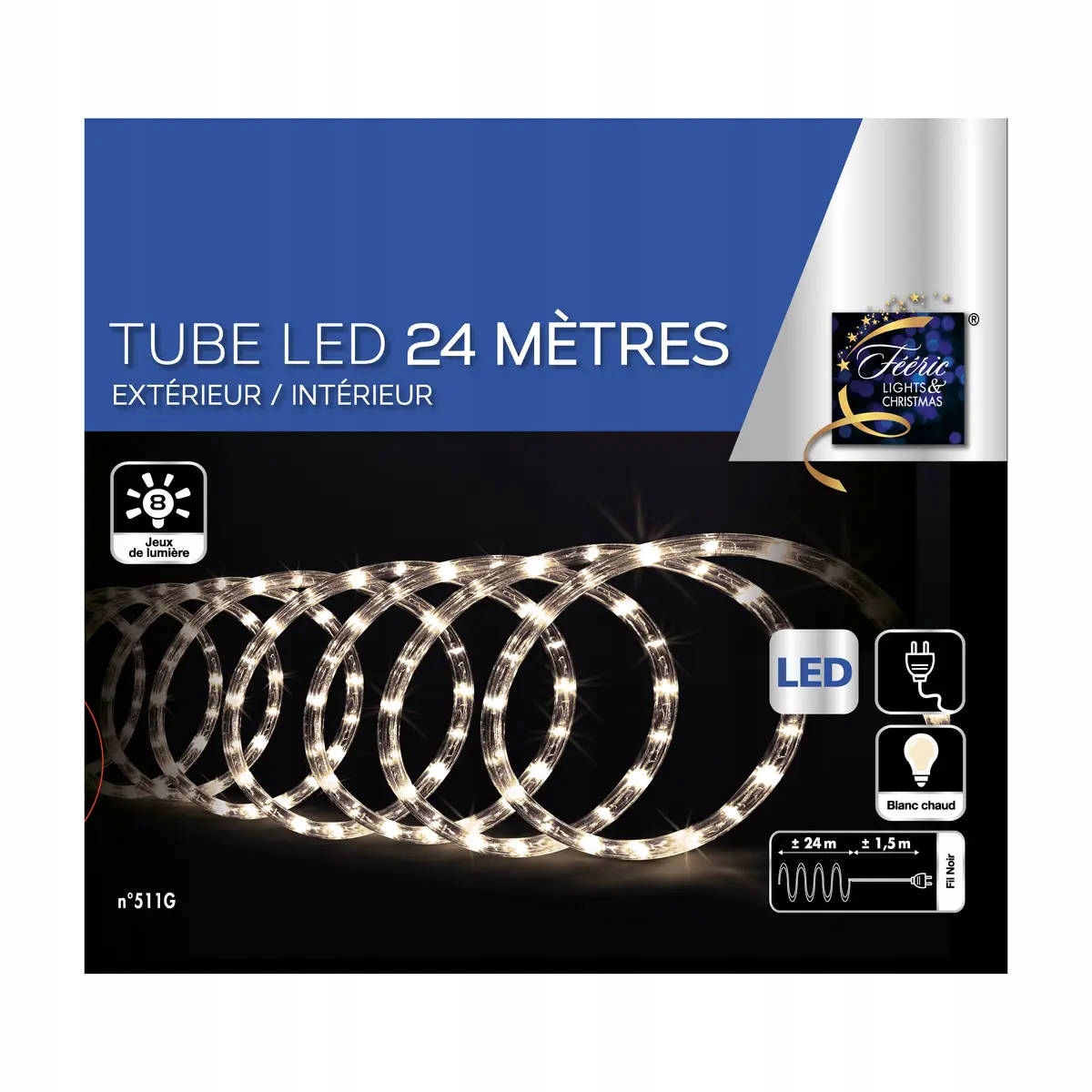 Lampki choinkowe Fééric Lights and Christmas – Spirala z 432 LED do dekoracji