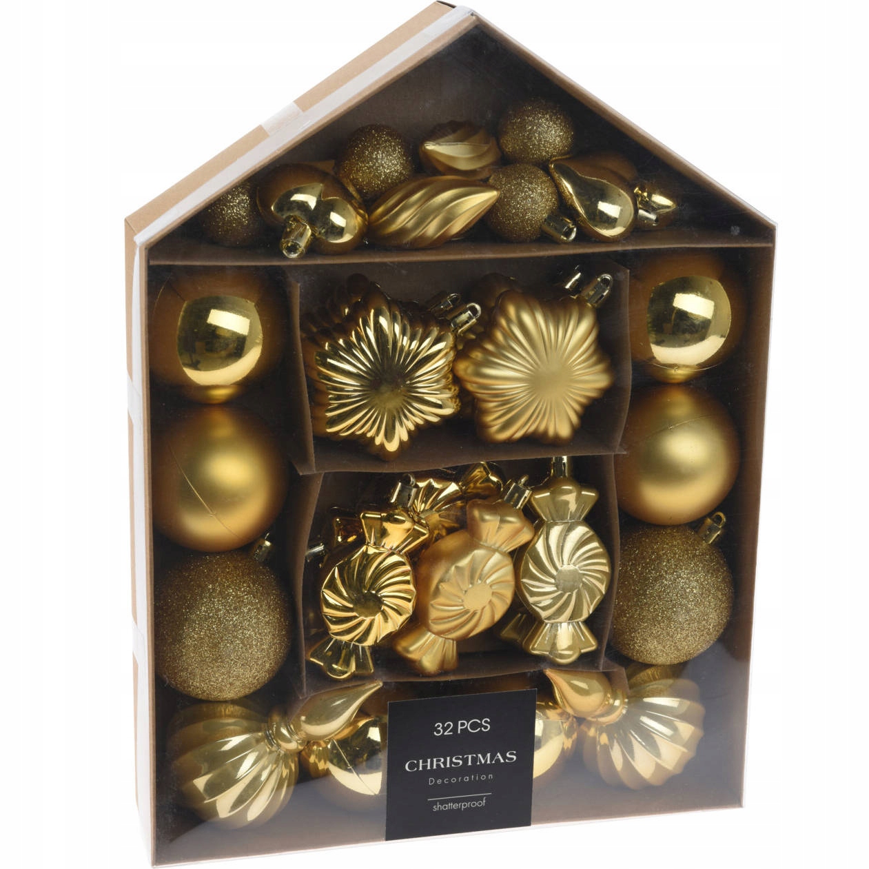 Home Styling Collection Zestaw bombek w różnych kształtach, 32 szt. – Stwórz wyjątkową atmosferę świąteczną