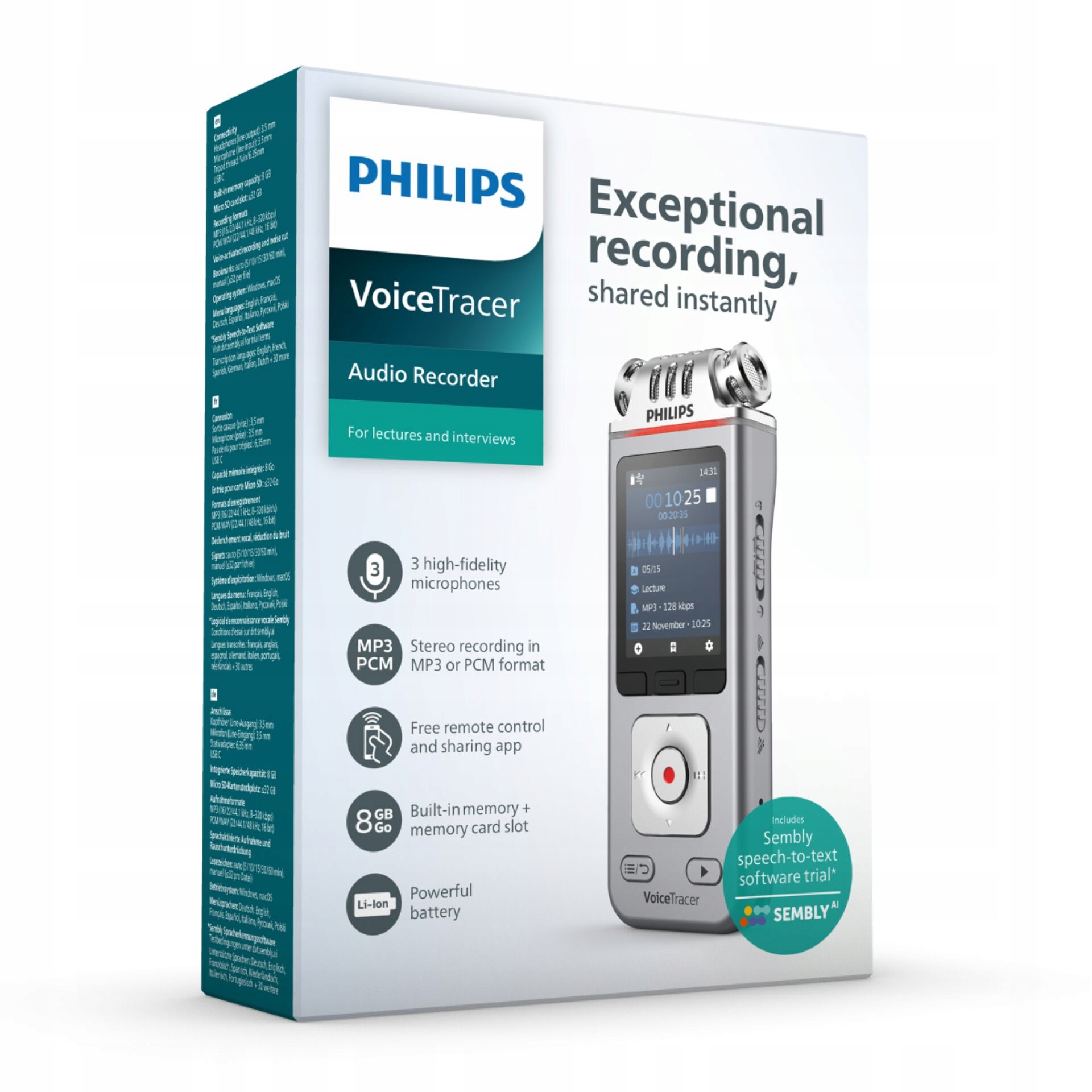 Dyktafon Philips DVT 4115 – Profesjonalne nagrywanie dźwięku