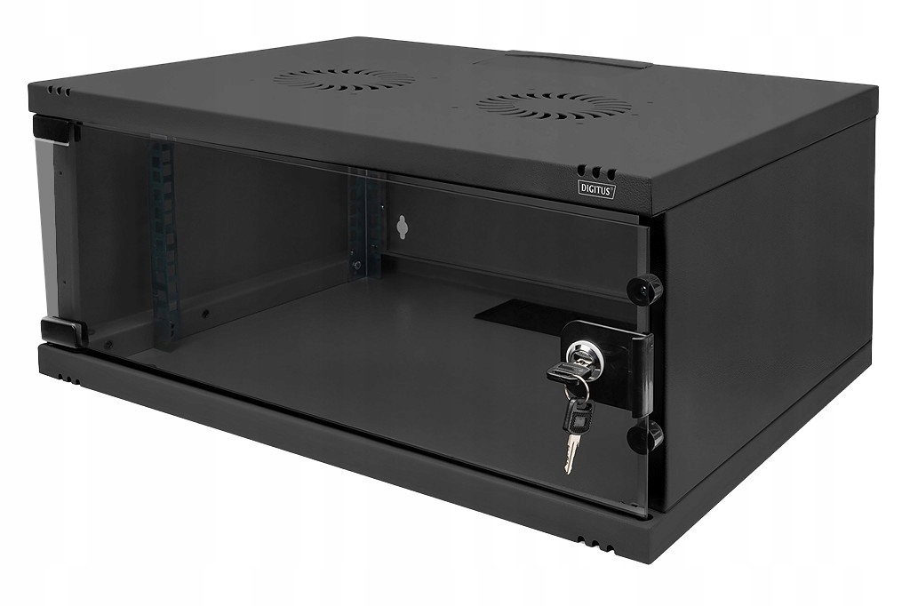 Digitus DN-38011 – Szafa wisząca 4U z przeszklonymi drzwiami