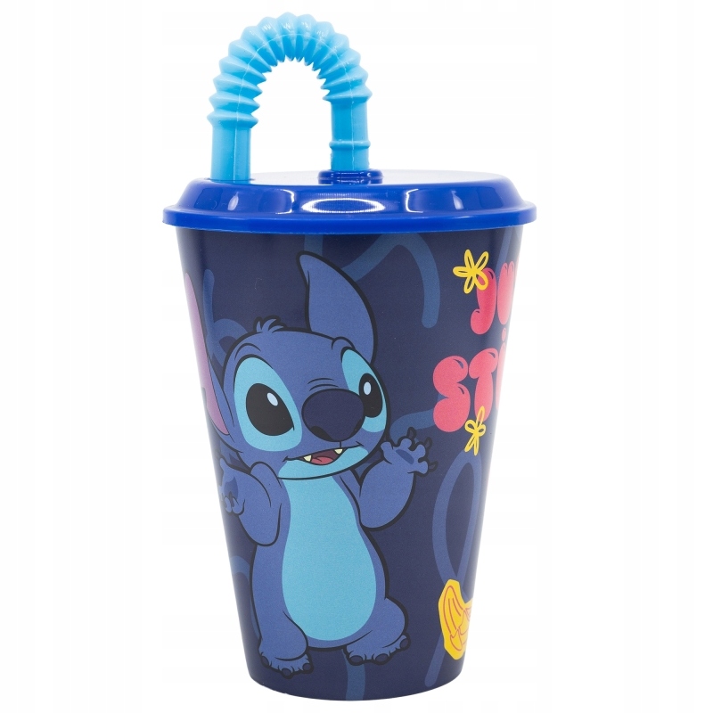 Kubek ze słomką z kolekcji Palms 430 ml Disney Stitch – Idealny dla małych fanów Disneya