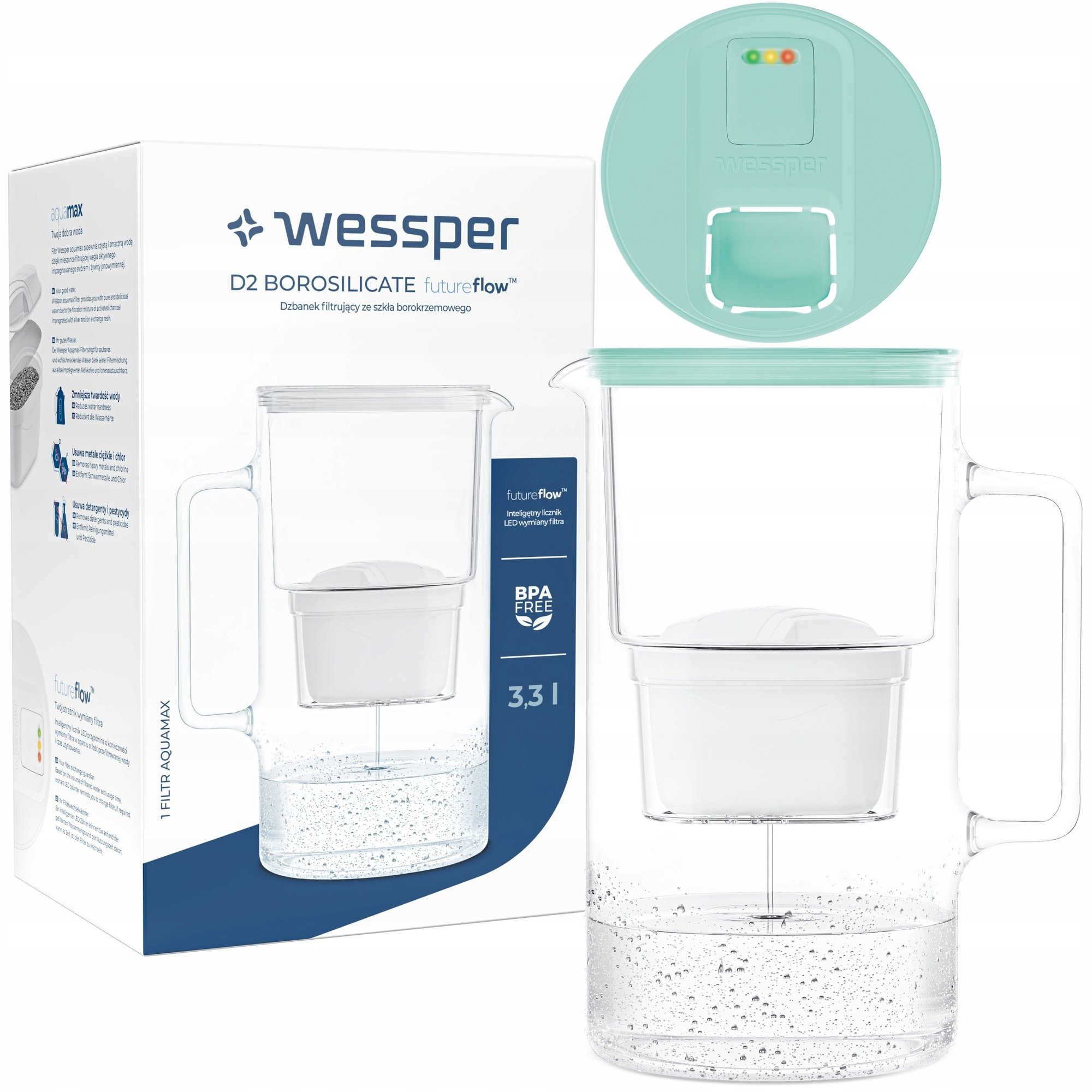 Dzbanek Wessper D2 Borosilicate FutureFlow – Idealny wybór dla Twojej kuchni