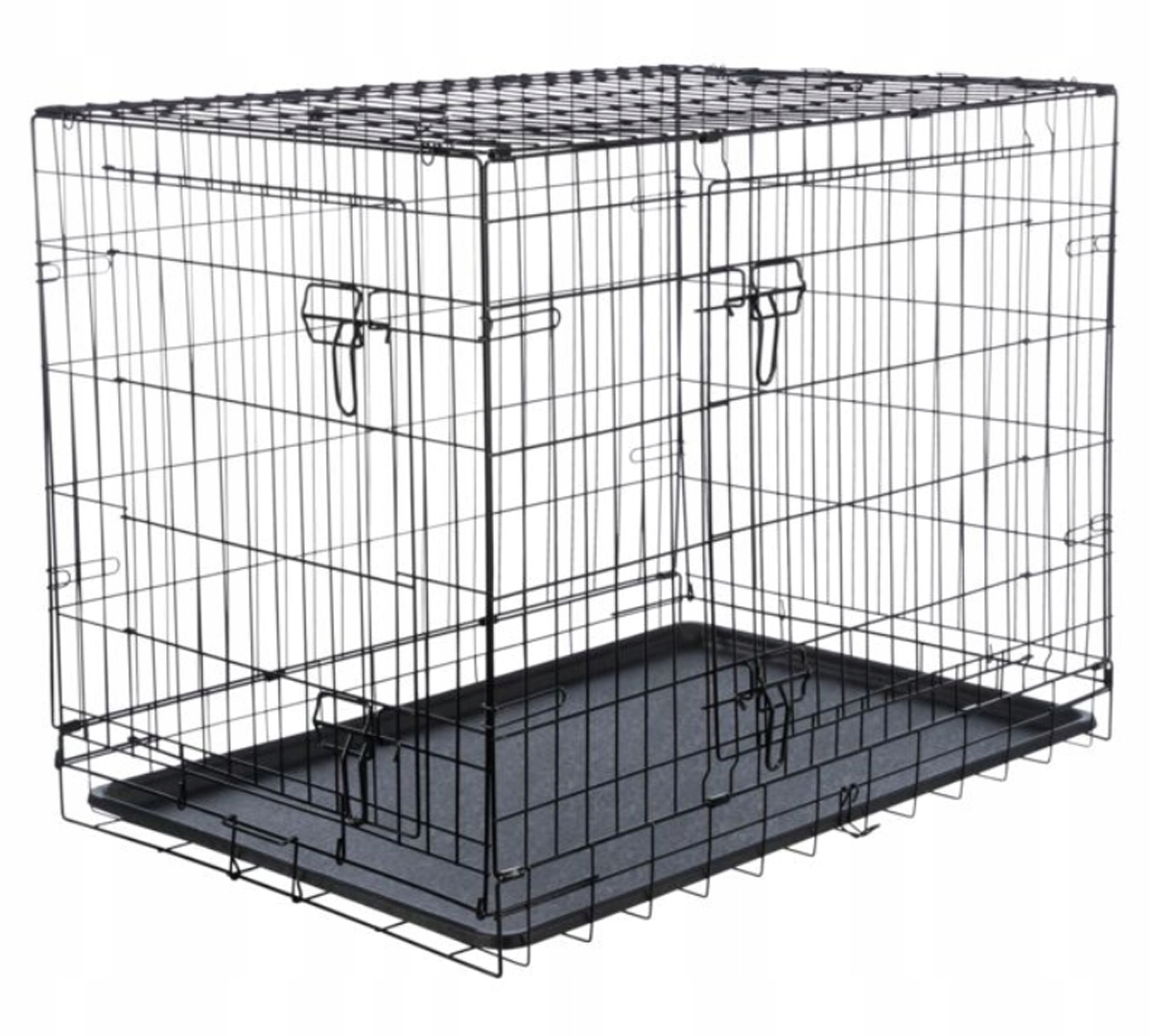 Trixie Klatka kennelowa dla psa czarna M: 78 × 62 × 55 cm – Bezpieczne miejsce dla Twojego pupila