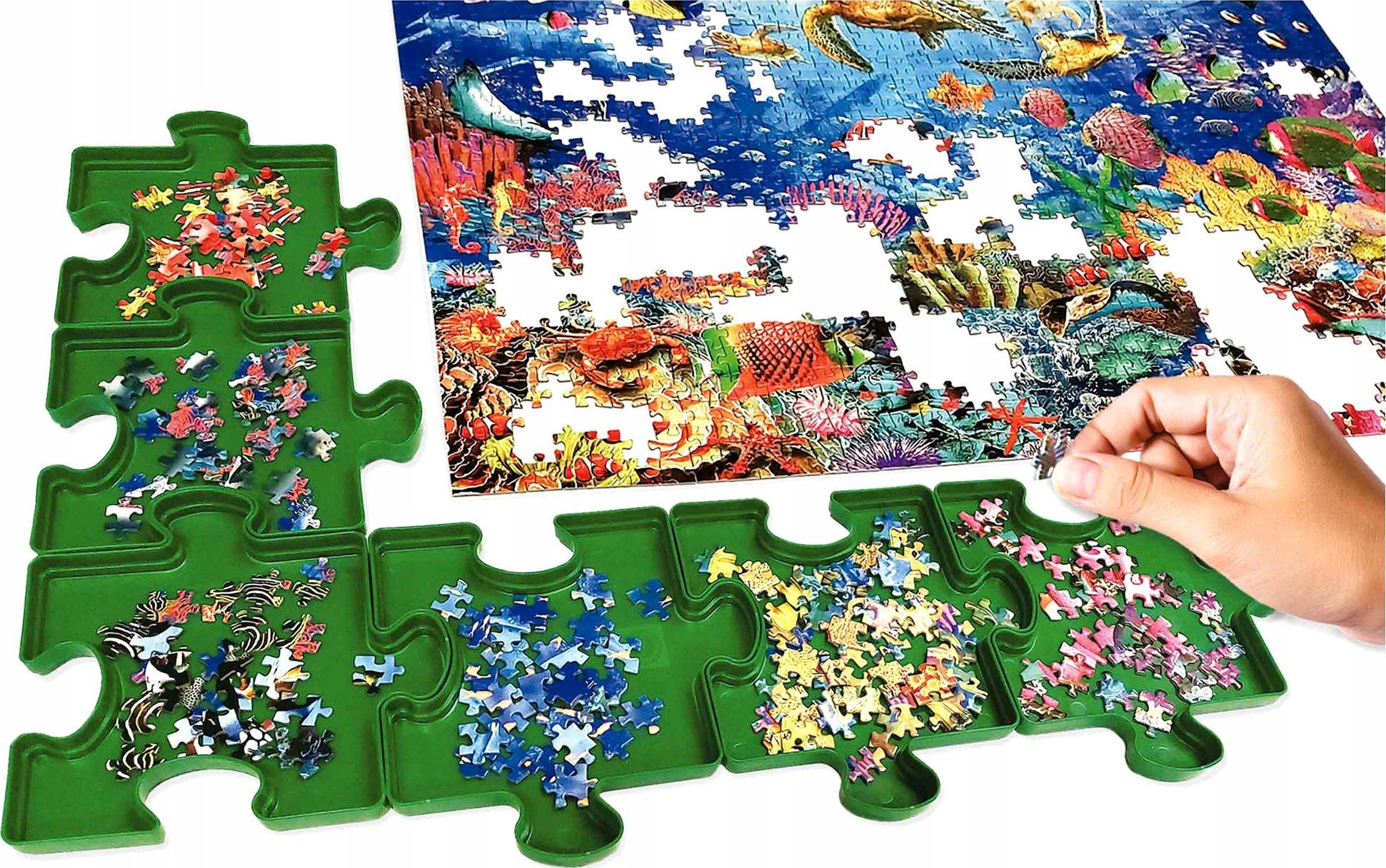 Organizacja przestrzeni do układania puzzli