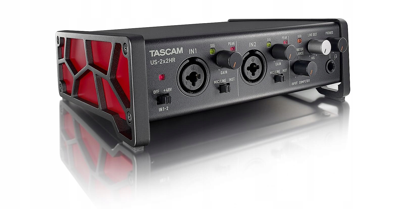 TASCAM US-2x2HR - Interfejs USB audio/MIDI wysokiej rozdzielczości