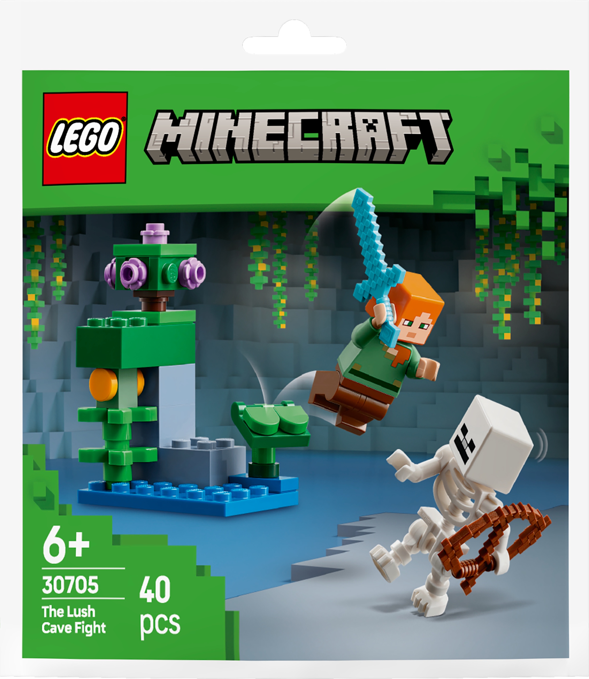 LEGO Minecraft Walka w bujnej jaskini (30705) – Odkryj przygodę w świecie klocków!