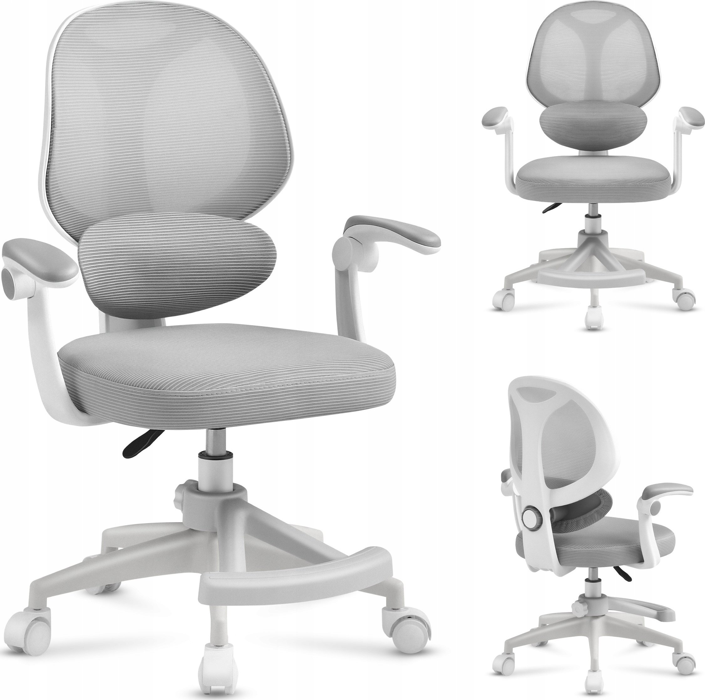 Fotel Obrotowy Krzesło Dla Dzieci Młodzieży Mark Adler Junior 4.5 Grey – Komfort i ergonomia dla młodych użytkowników