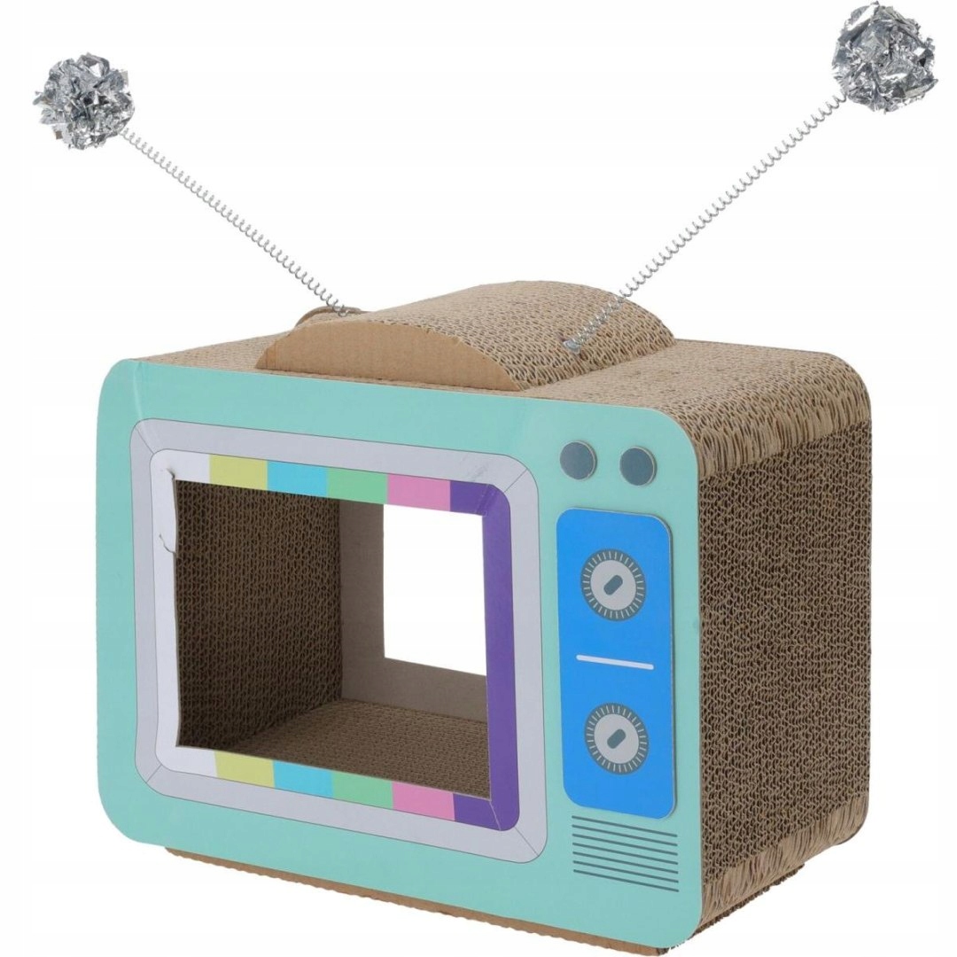 Drapak dla kota 40cm Telewizor – Idealne miejsce do zabawy i ostrzenia pazurków