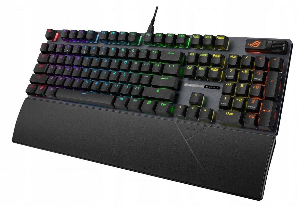 Podświetlenie RGB i unikalny pasek spacji w stylu ROG