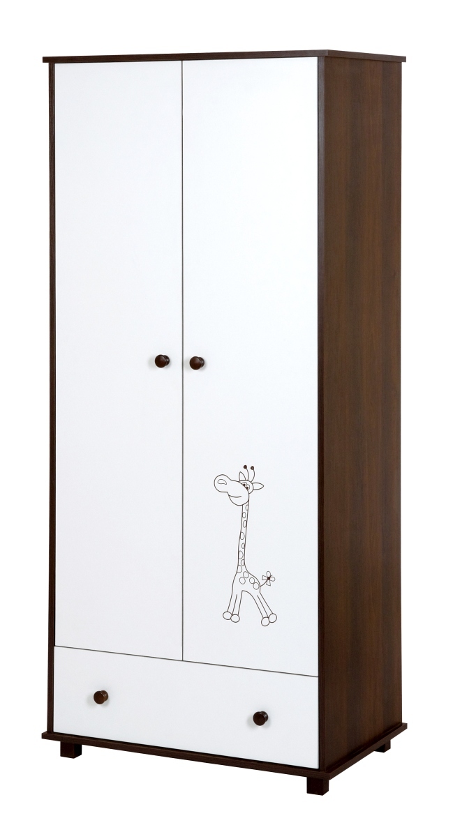 Elegancki design i kolorystyka – biel z orzechem