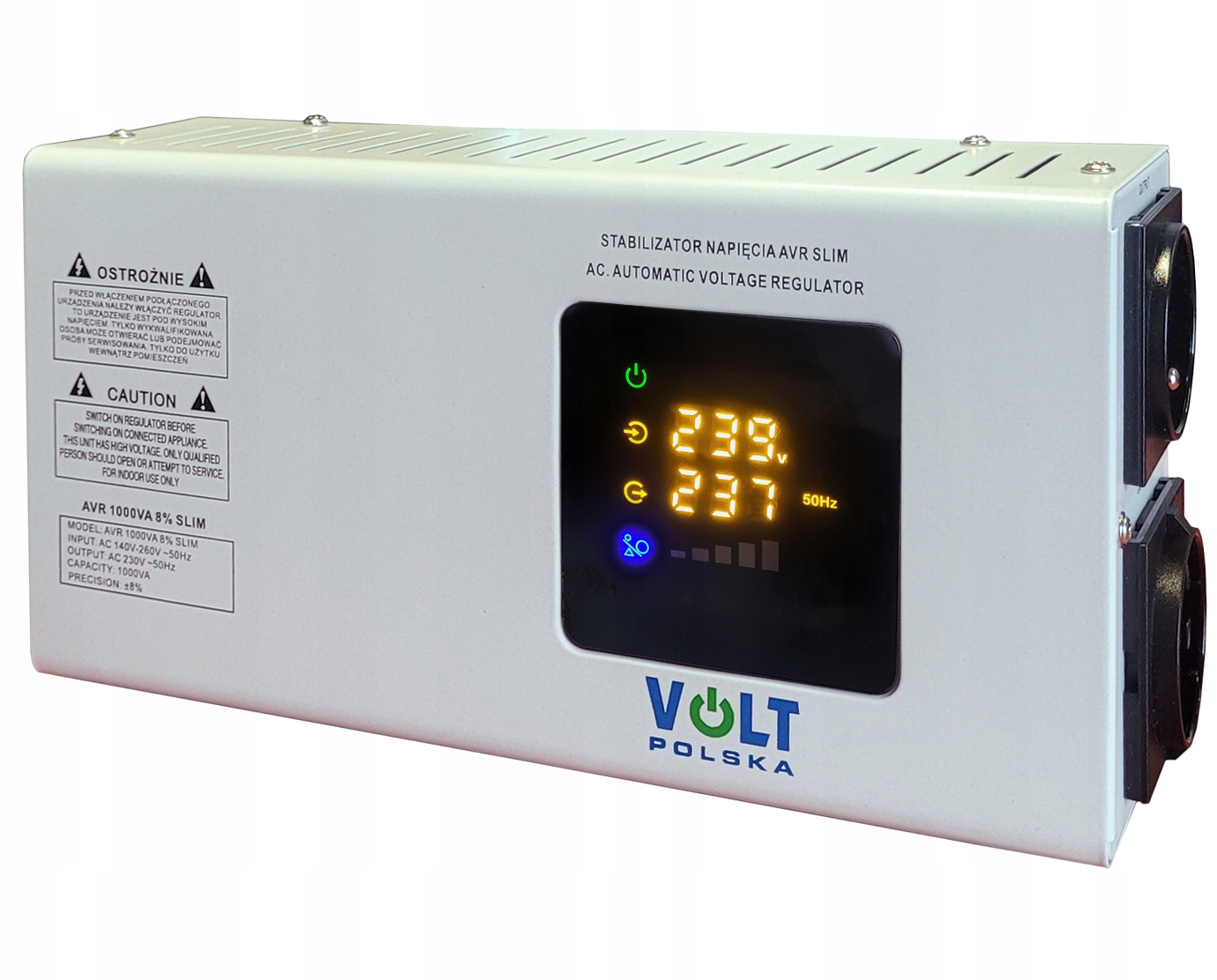 Stabilizator napięcia Volt Polska AVR 1000VA Slim – Twoje źródło stabilności