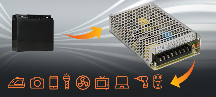 EXTRALINK AD-55B POWER SUPPLY WITH BATTERY CHARGER 24V/27.6V 55W ZASILACZ BUFOROWY