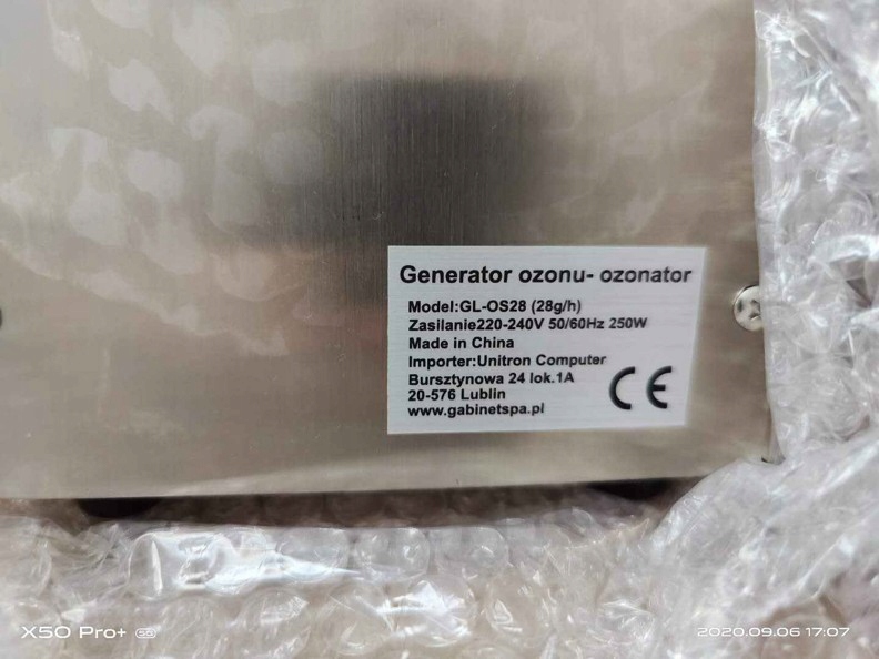 Wydajność ozonu 28g – Idealny do dużych pomieszczeń