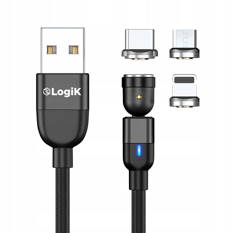 Kabel Magnetyczny 3m LogiK SZYBKI |3 TIPY|TRANSFER