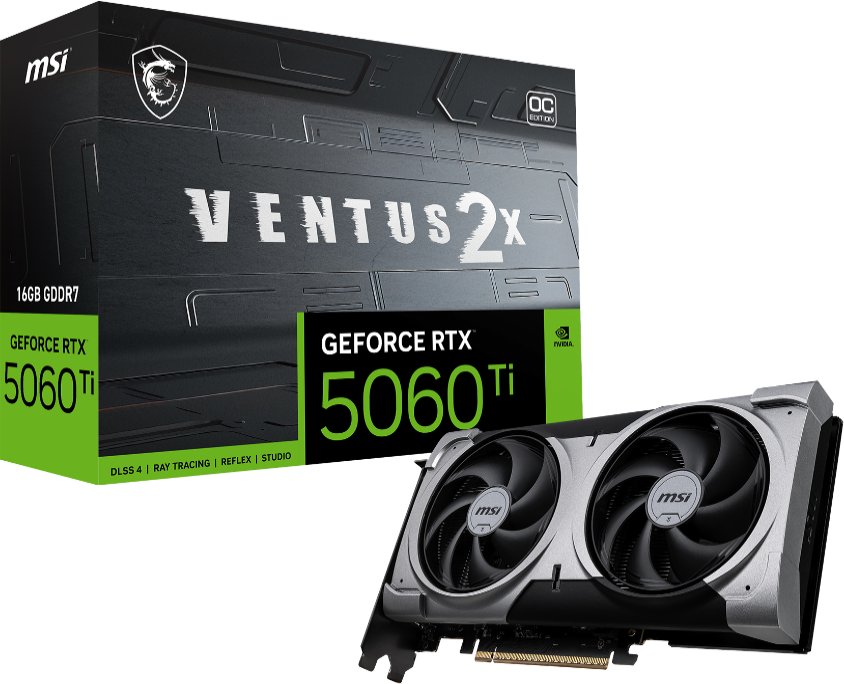 Karta graficzna MSI GeForce RTX 5060 Ti Ventus 2X OC Plus 16GB GDDR7