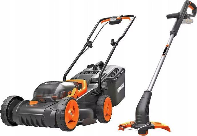 Kosiarka akumulatorowa Worx WG927E i podkaszarka WG157E.9
