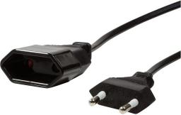 LogiLink LogiLink Netzkabel Euro CEE 7/16 Stecker zu Dose, 1m Schwarz - CP122