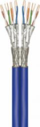 Goobay CAT 7A+ kabel sieciowy duplex, S/FTP (PiMF), Niebieski - Długość kabla 500 m