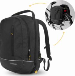 Wozinsky Dwuczęściowa torba rowerowa plecak 2w1 30l czarna (WBB30BK)