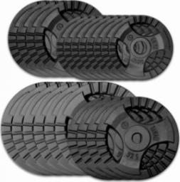 Kawmet Zestaw obciążeń żeliwnych 100 kg (30,5 mm) - 6x10 kg, 4x5 kg, 4x2,5 kg, 8x1,25 kg