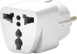 ADAPTER ZASILANIA POLSKA Wielka Brytania BIAŁY Z ZABEZPIECZENIEM PRZEJŚCIE AC PL - UK