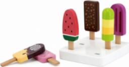 Viga Toys Zestaw Drewnianych Lodów na Patyku ze Stojakiem 6 szt.