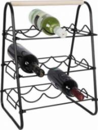 Trends4You Stojak metalowy czarny wino regał szafka półka na wina 9 butelek 33x29x46 cm
