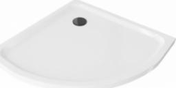 Brodzik Mexen Mexen Flat brodzik półokrągły slim 70 x 70 cm, biały, syfon czarny - 41107070B