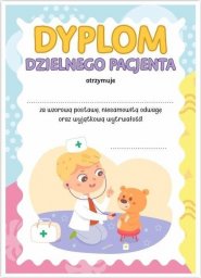 LearnHow Dyplom A5 dzielnego pacjenta - Mały lekarz 10szt
