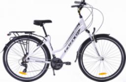 Fuzlu Rower trekkingowy 28 Fuzlu Escape 1.0 Lady (18") biały/czarny/czarny połysk