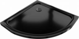Brodzik Mexen Mexen Flat brodzik półokrągły slim 70 x 70 cm, czarny, syfon czarny - 41707070B