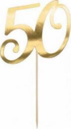 Party Deco Topper na tort "50", złoty, 20.5cm one size