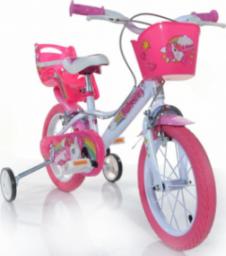Dino bikes Rower dziecięcy Unicorn, różowy, 14"