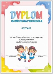 LearnHow Dyplom A4 ukończenia przedszkola - różowy 10 szt
