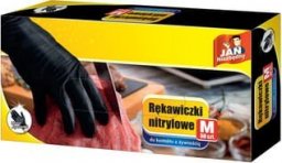 JAN Niezbędny Sarantis Jan Niezbędny Rękawiczki nitrylowe czarne rozmiar "M"  1op-50sztuk