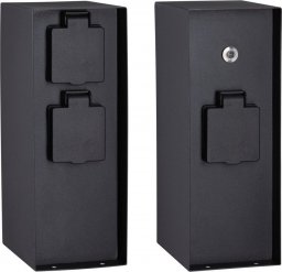 Paulmann Outdoor kolumna z gniazdami czujnik zmierzchu IP44 230V Stal szlachetna Antracyt