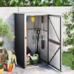 vidaXL vidaXL Szopa ogrodowa, antracytowa, 88x89x161 cm, stal galwanizowana