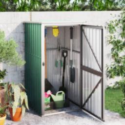 vidaXL vidaXL Szopa ogrodowa, zielona, 88x89x161 cm, stal galwanizowana