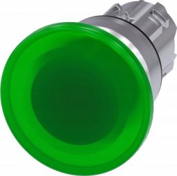 Siemens Przycisk grzybkowy podświetlany 22mm okrągły metal błyszczący zielony 40mm z samopowrotem 3SU1051-1BD40-0AA0