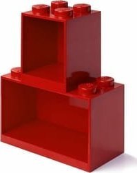 LEGO Zestaw półek LEGO BRICK 4 & BRICK 8 (Czerwone)