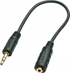 Kabel Lindy Jack 2.5mm - Jack 3.5mm 0.2m czarny (35699)