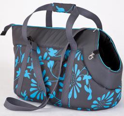 Hobbydog R2 Torba Grafit W Niebieskie Kwiaty