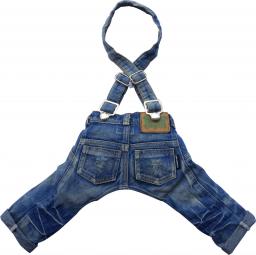 DoggyDolly Spodnie z szelkami, jeansowe, rozmiar-XS 18-20cm/31-33cm