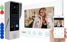 Eura Wideodomofon EURA VDP-90A3 DELTA+ biały 7'', full hd, WiFi ,2 wejścia, szyfrator, czytnik zbliżeniowy, ahd, tuya